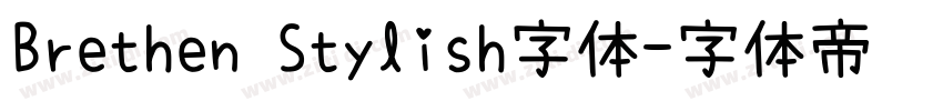 Brethen Stylish字体字体转换